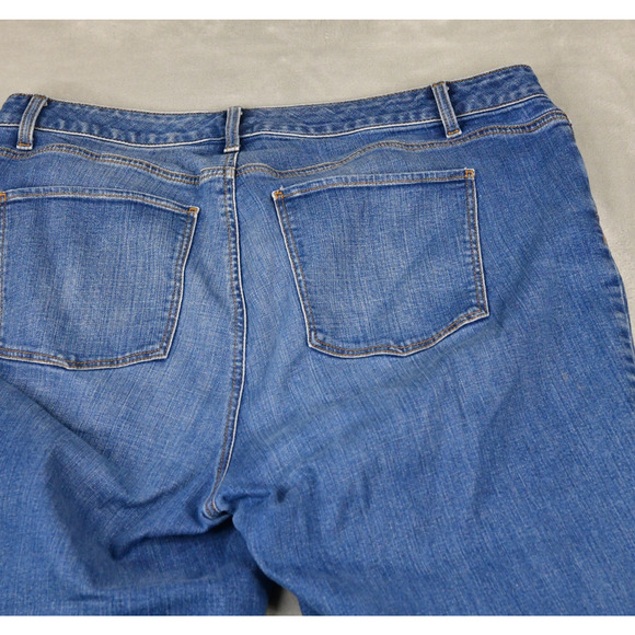 Talbots Flawless Jeans Womens 16W (37x24) Straight Crop Curvy Blue Denim - Picture 5 of 9